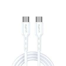 Havit CB6235 USB C to C 60W Fast Charging Cable 1m White