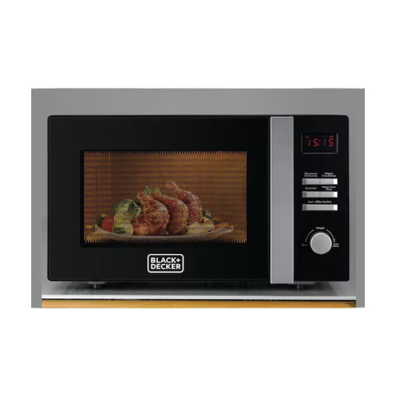 Black+Decker Built-in microwave oven with grill, 28-liter capacity