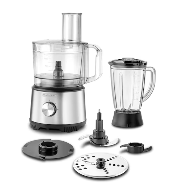 Black+Decker 800W Food Processor (Stainless Steel) FX825-B5