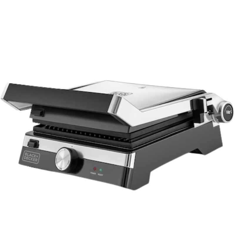 Black+Decker 2000W Contact Grill (180o rotation) with detachable plates CG2000-B5