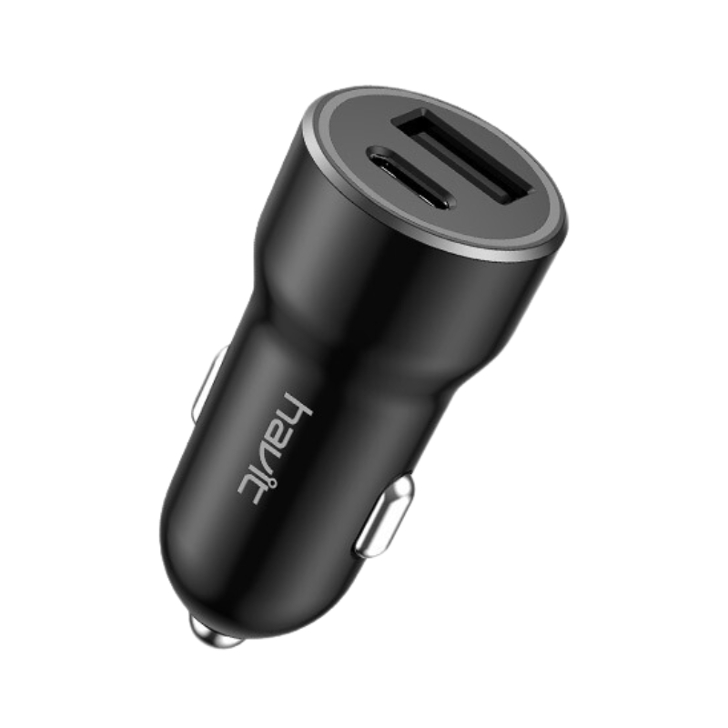 Havit  Car Charger 20W USB A and C Black
