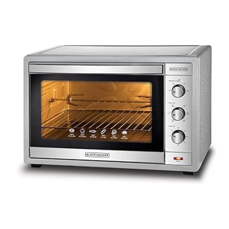 Black+Decker 62 liter toaster oven with 2000 watt rotisserie