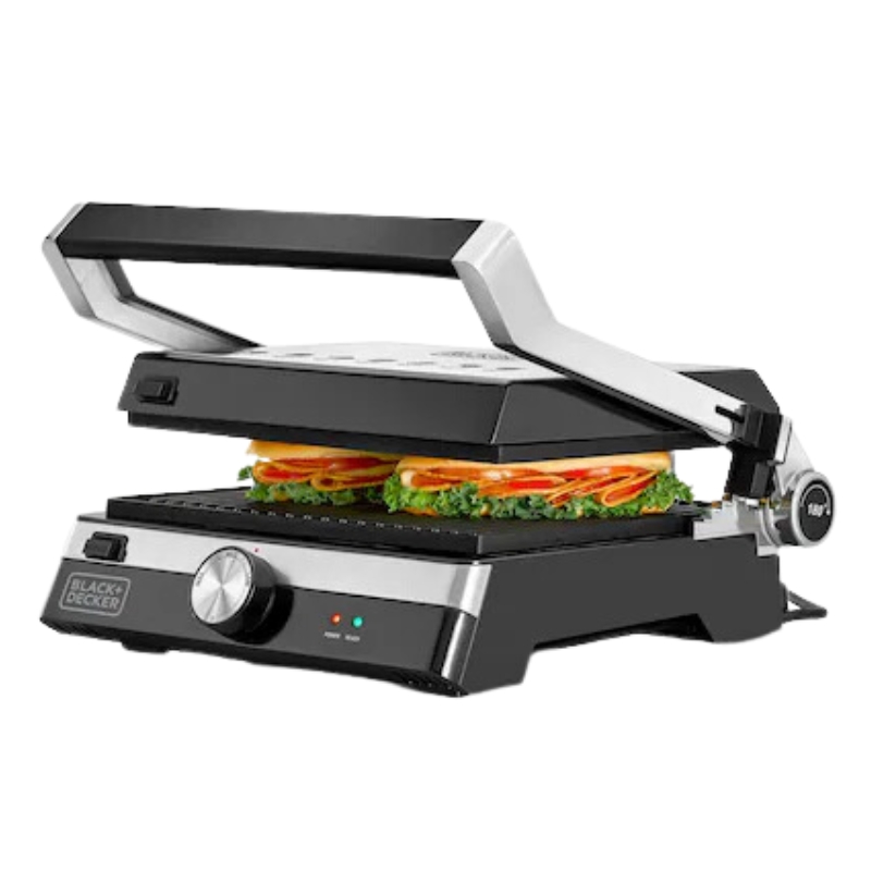 Black+Decker 2000W Contact Grill (180o rotation) with detachable plates CG2000-B5