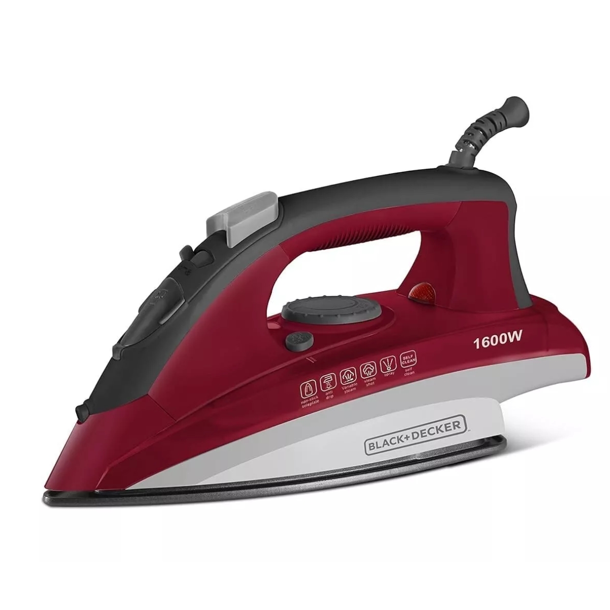 Black+Decker Steam iron 1600W 300ml, ceramic coated soleplate