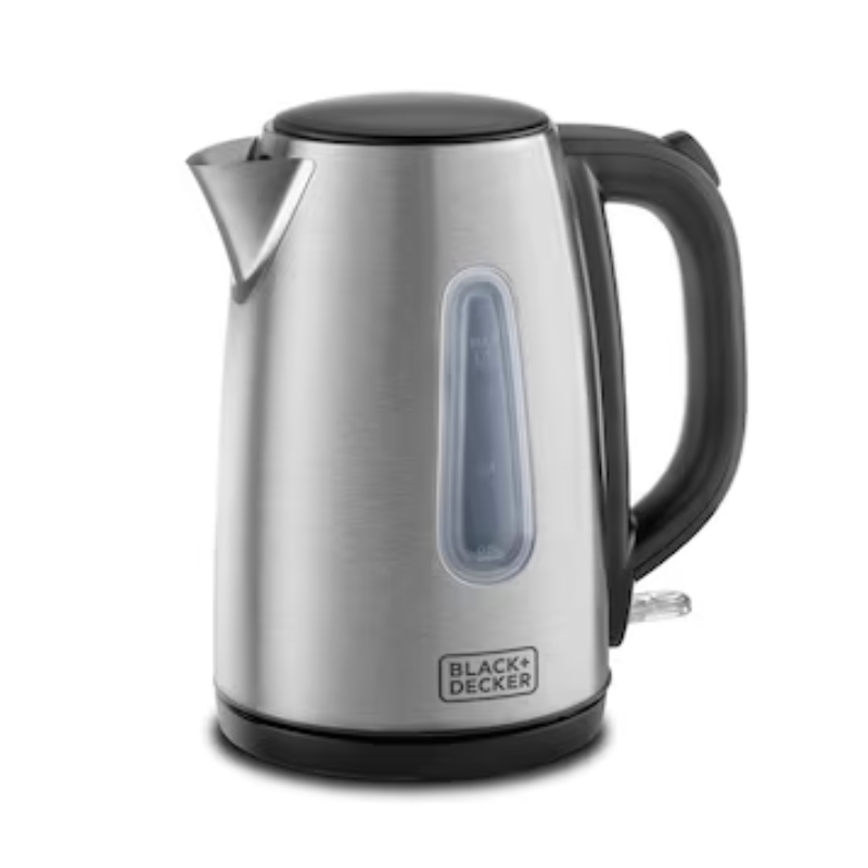 Black+Decker Stainless steel kettle with capacity of 1.7 liters