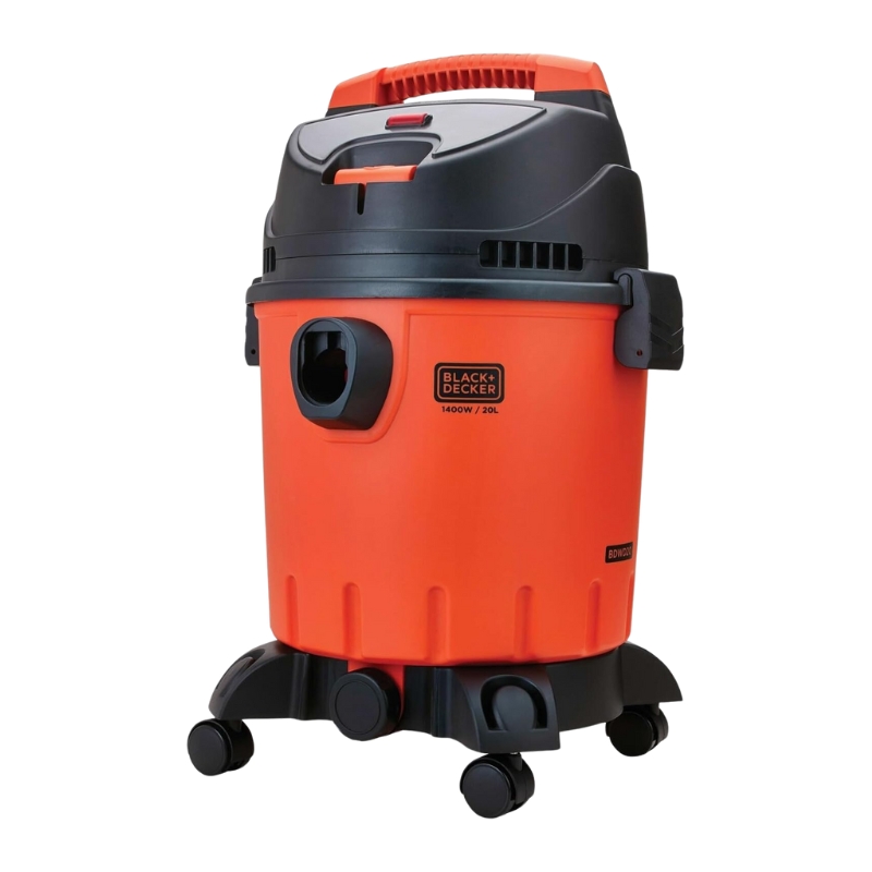 Black+Decker 20L Cylinder Vacuum Cleaner Wet & Dry Tank 1400W Orange/Black