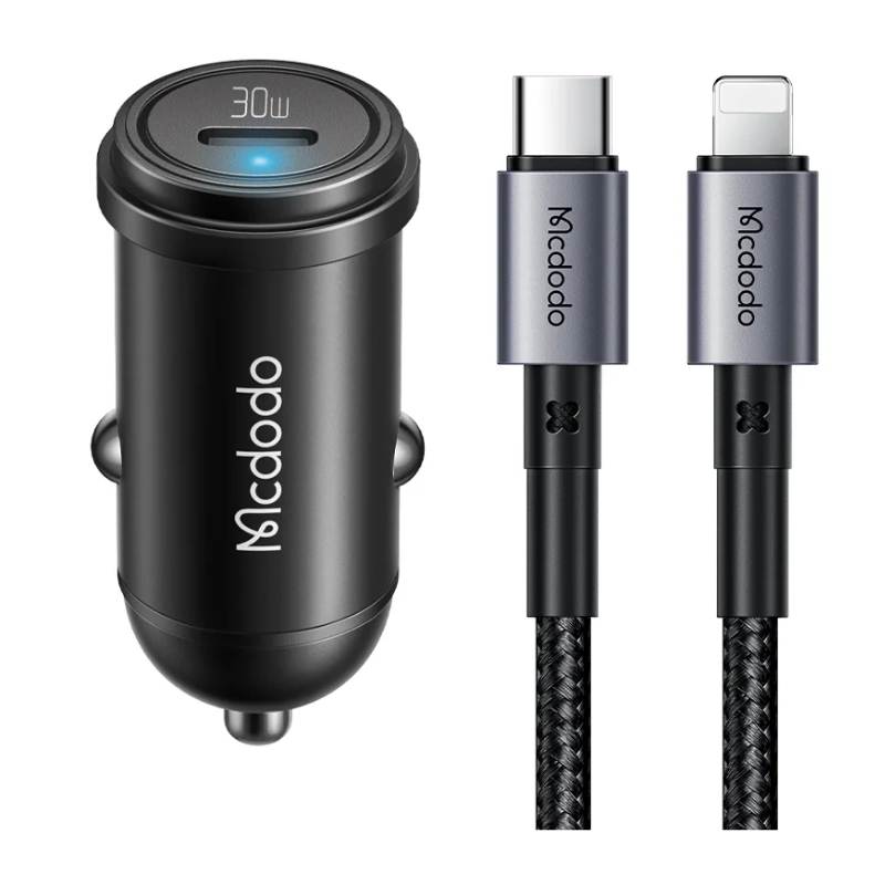 Mcdodo Car Charger+ 36W C to L Cable 1.2m Black