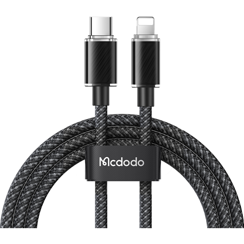 Mcdodo Dichromatic Series 36W Type-C to Lightning Data Cable 1.2m Black