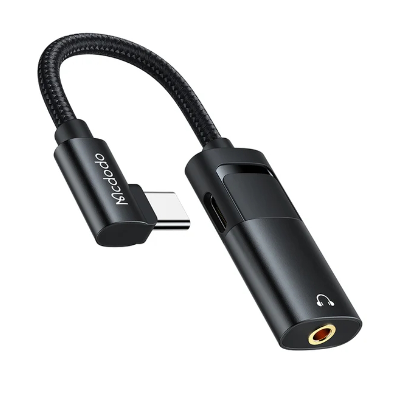 Mcdodo C to C and DC3.5mm cable 27W PD Black