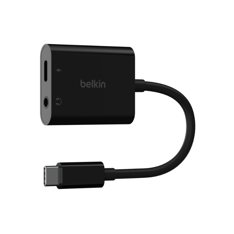 BELKIN ROCKSTAR 3.5MM AUDIO  USB-C CHARGE ADAPTER