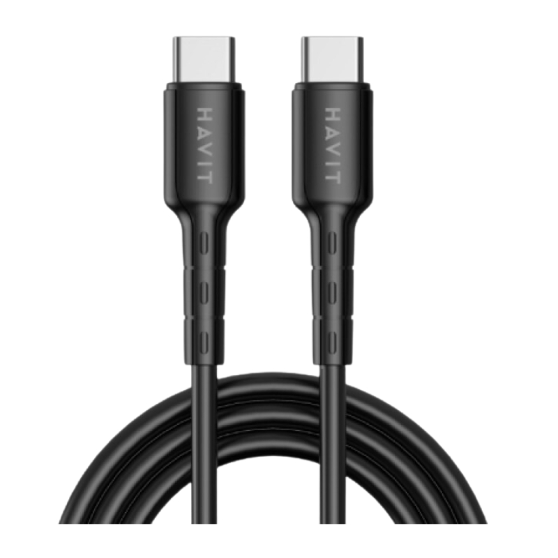 Havit CB6254 USB C to C 60W Super Fast Charging Cable 1m Black