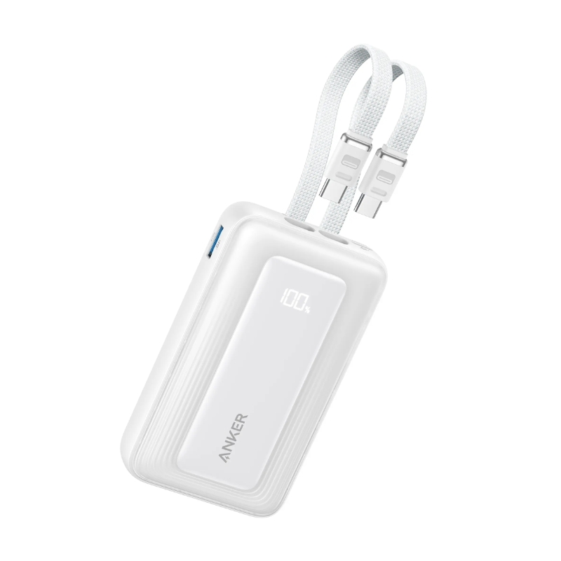 Anker Zolo Power Bank 10K mAh 35W Built-In Dual USB-C Cables