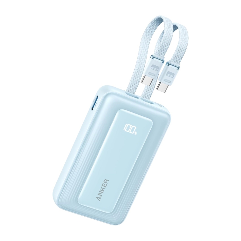 Anker Zolo Power Bank 10K mAh 35W Built-In Dual USB-C Cables