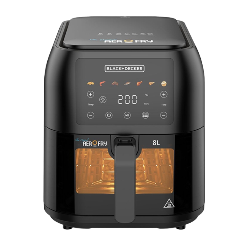 Black+Decker SAF80W-B5 8L SLIM AEROFRY WITH WINDOW