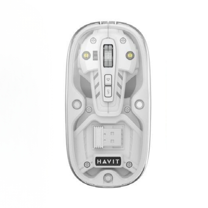 Havit MS62WB Pro Wireless Mouse - Transparent White