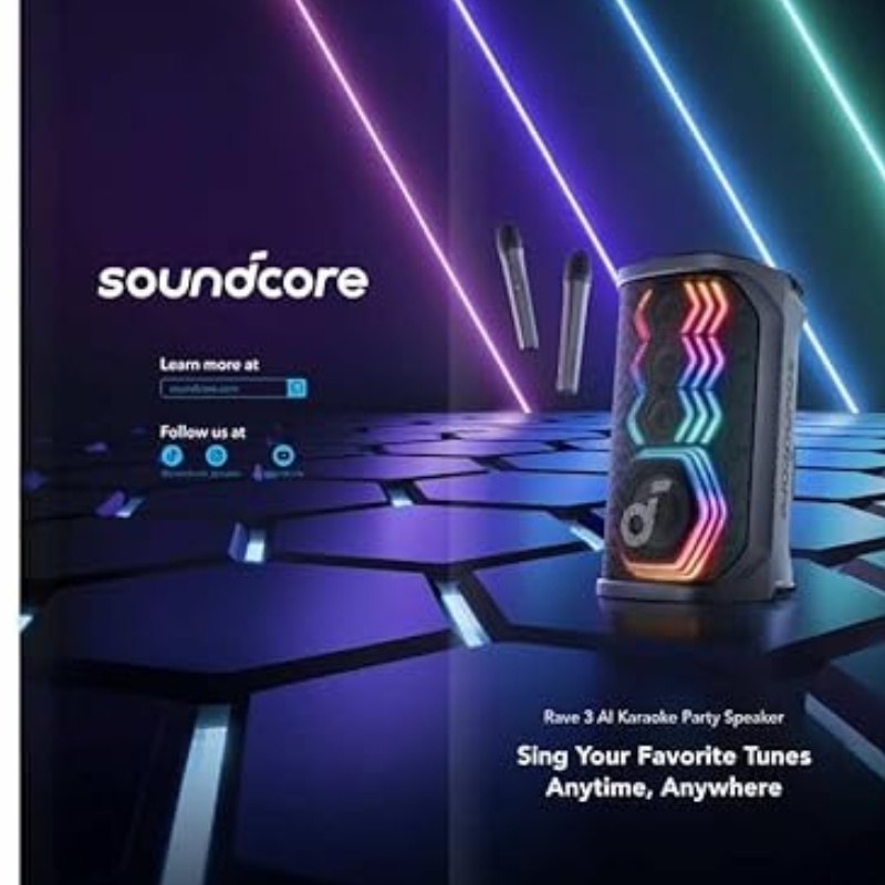 新品AnkerSOUNDCORE RAVE 3 Soundcore Rave 3 Portable Bluetooth Speaker (Black