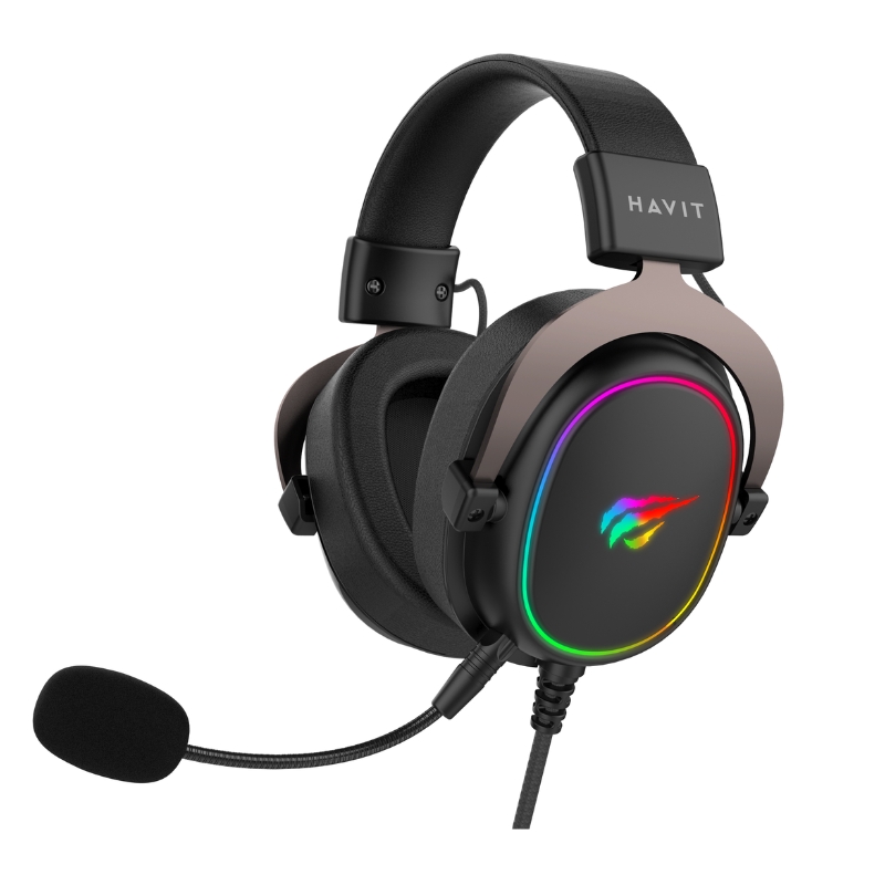 Havit H2002R Wired Gaming headphone black+ochre