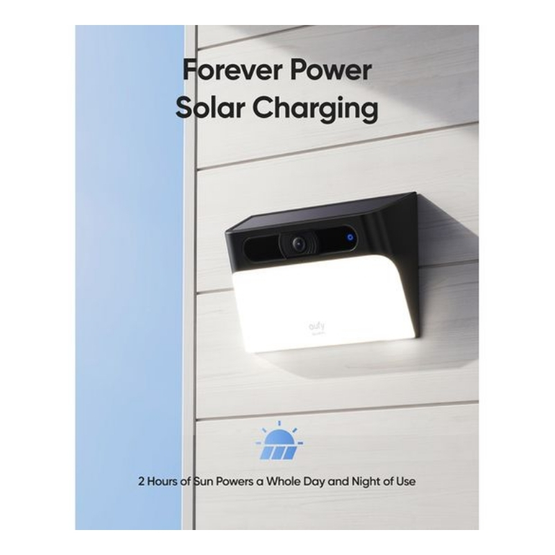 Anker Eufy Security Solar Wall Light Cam S120 Black