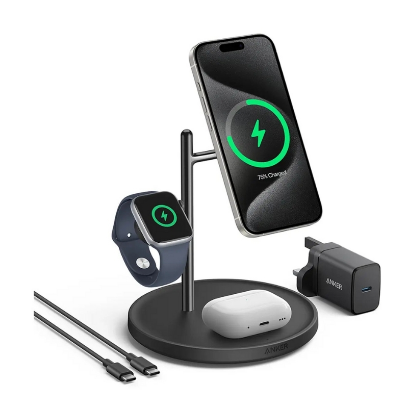 スマホアクセサリー Anker MagGo Wireless Charging Station Amazon.com: Anker MagGo Charging Station with 2-in-1