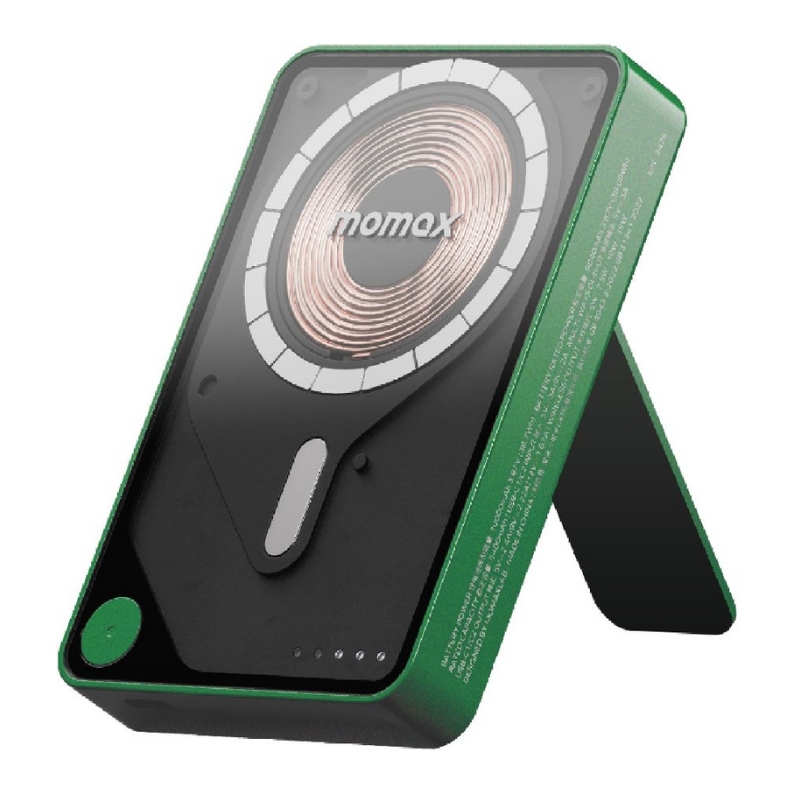 Momax Power X Pro+ Magnetic Wireless Battery Pack 10000mAh with Stand and Built-in USB-C Cable