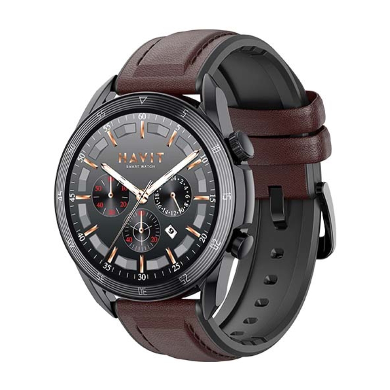 Havit M9030 PRO AMOLED Smart Watch – Brown
