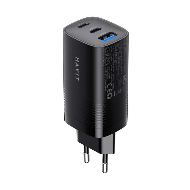 Havit UC20 UK 3-Port Travel Charger 67W Black