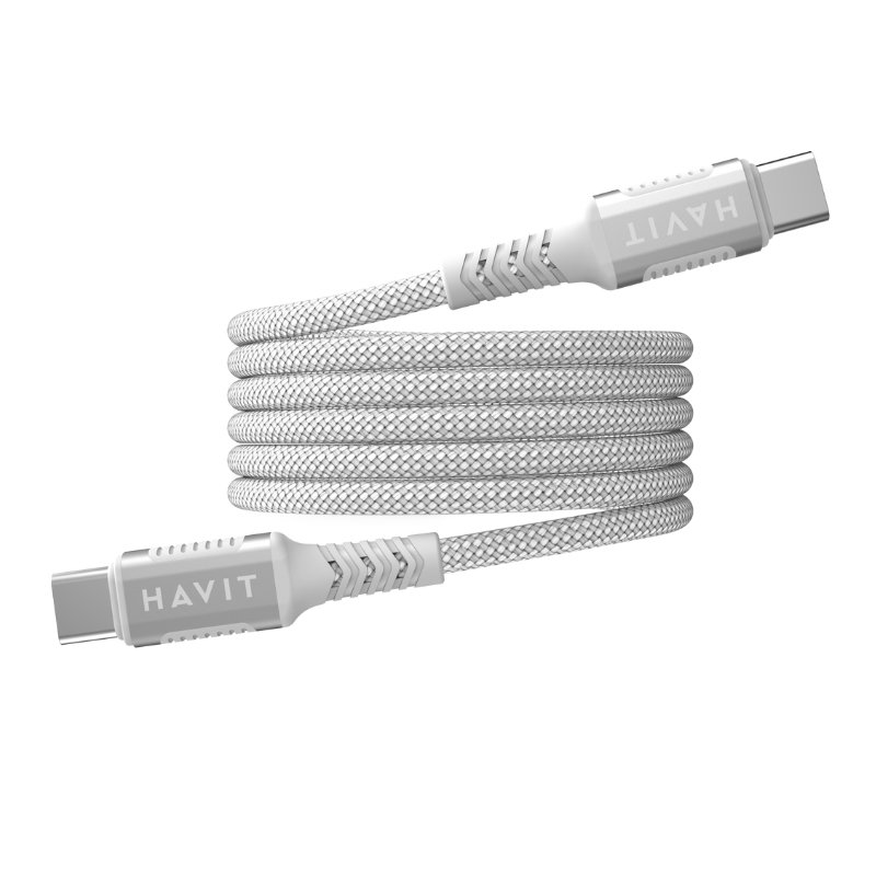 Havit CB6297 Magnetic Cable type C to C 1m 60W White