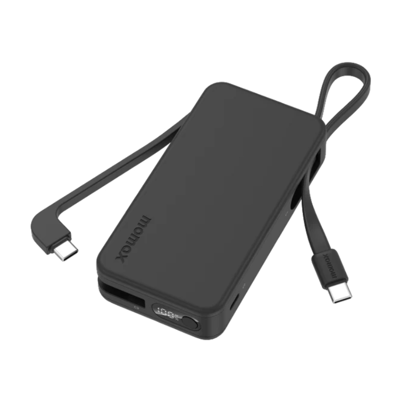 Momax Power Vital+ Power Bank 10000mAh With 2 Built-In USB-C Cables