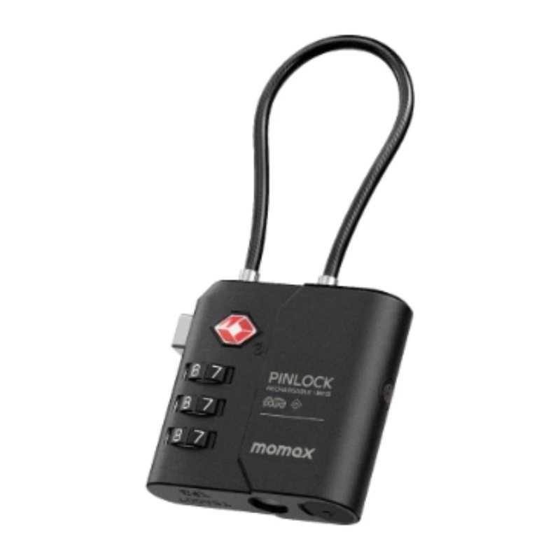 Momax PinLock TSA Padlock Find my locator Black