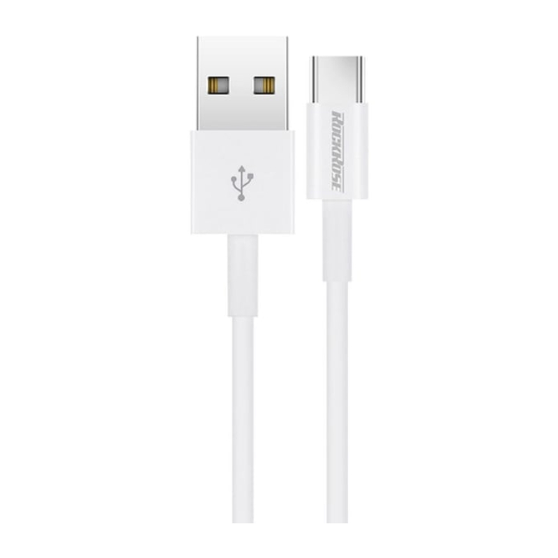 Rockrose Cable Zeta series USB-A To Type-CFast Charging 2.4A 1M White