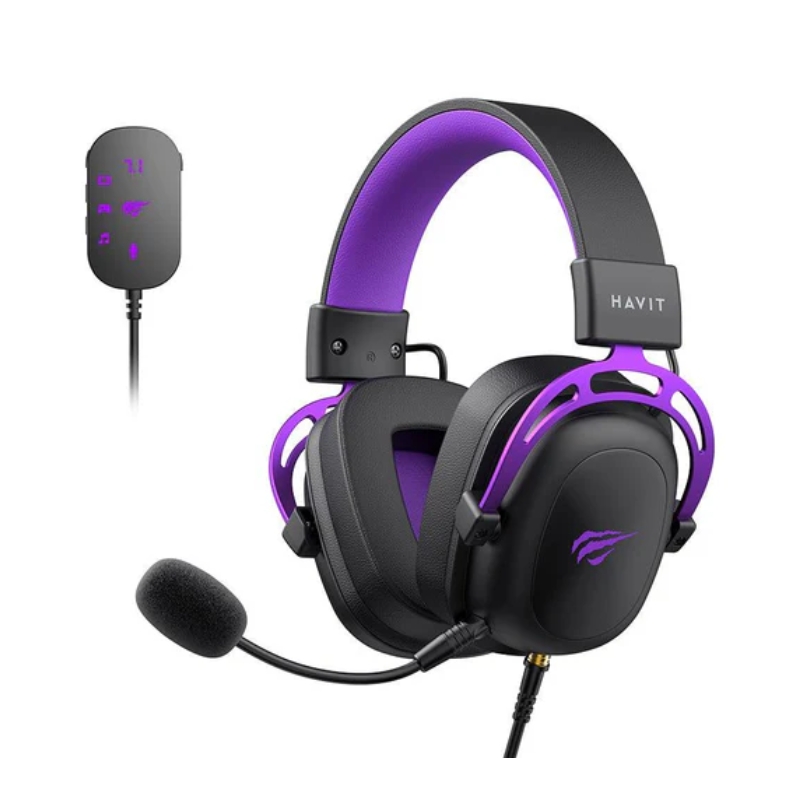 Havit H2002C+U Gaming headphone black+purple