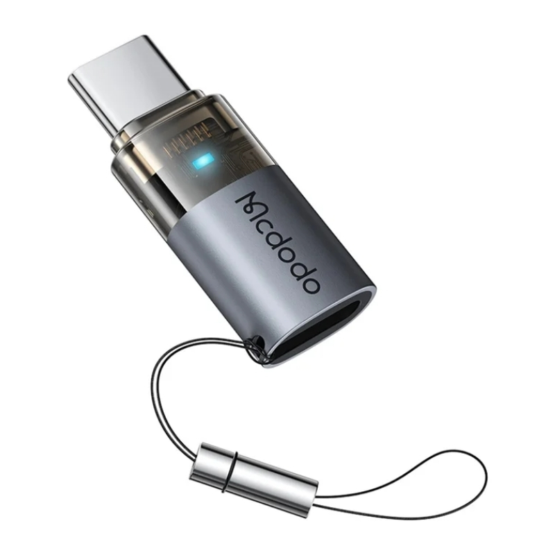 MCDODO Lightning to USB-C 60W Charging Adapter with Indicator Lights and Lanyard