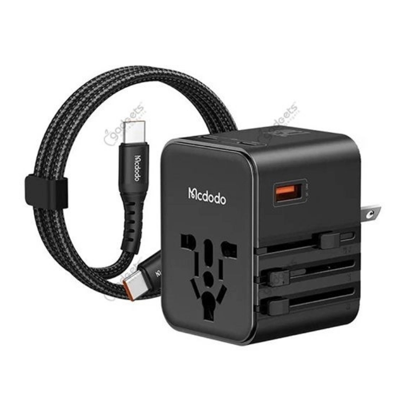 MCDODO 25W 2C+1A Universal Travel Adapter((UK/US/EU)+60W C to C cable 1m