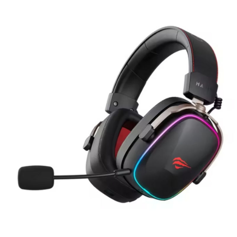 Havit Gaming Headphone BT & Wired 3.5 mm Jack RBG Strip Black + Ochre