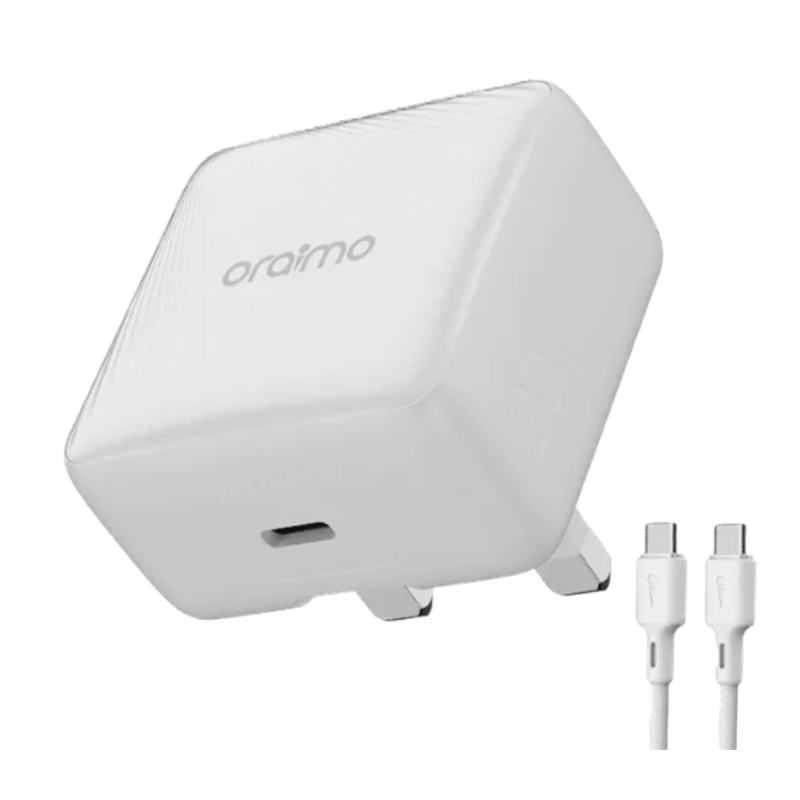 Oraimo CAKT OCW-5203U WHITE UK 114CL 20 watt with cable C TO LTG