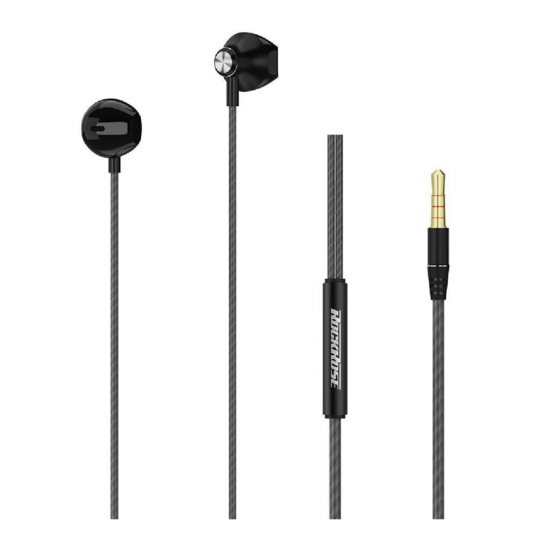 RockRose 3.5mm In-Ear Earphones Black+Gray