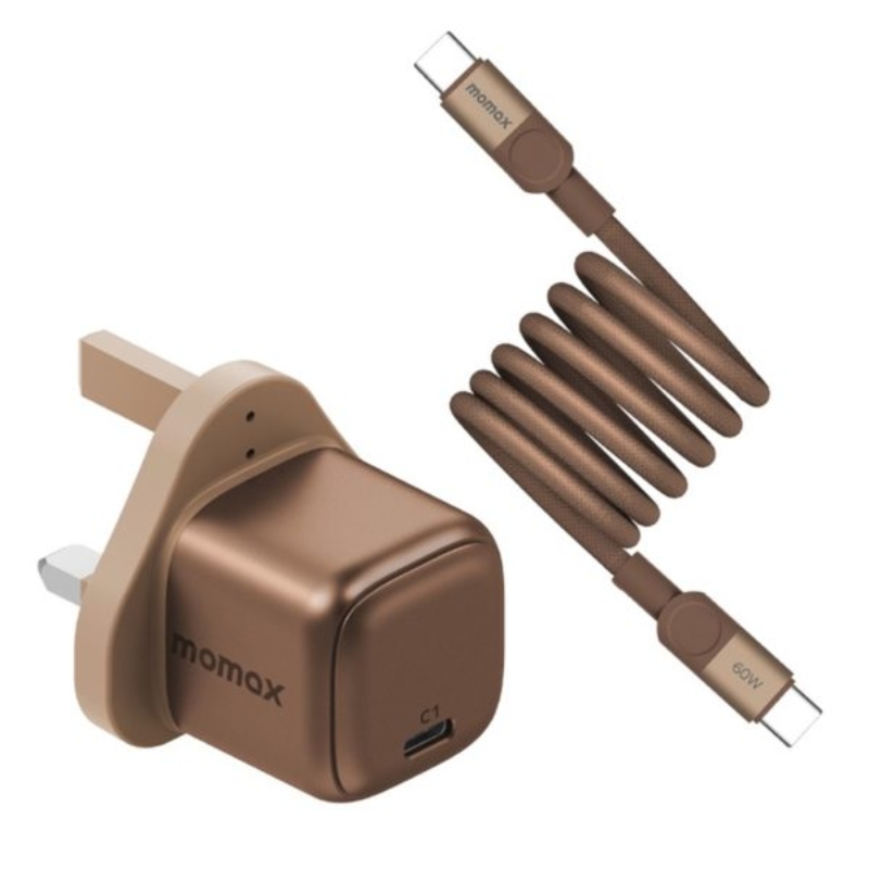 Momax Bundle Set 30W 1-Port GaN Charger + 60W USB-C to USB-C Magnetic Cable – VPD0153UKL2