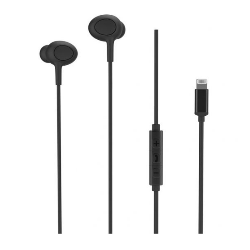RockRose Lightning In-Ear Earphones with DAC Instant Plug & Play Black+Gray