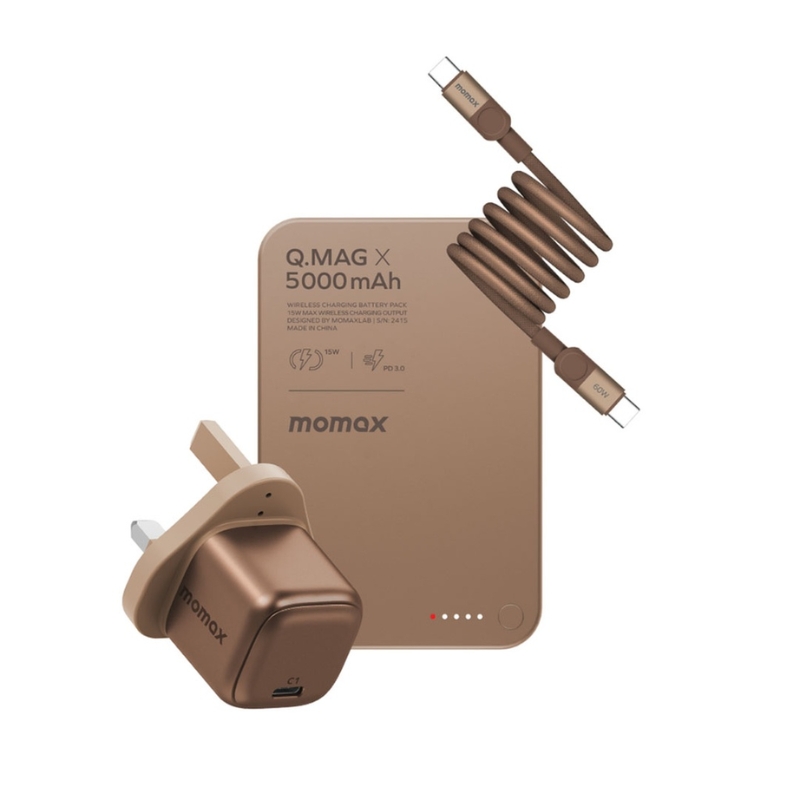 Momax Bundle Set 30W Poweradpater type C +Type C to Type C Cable 1M 60W + PowerBank 5000mAh Mag Safe
