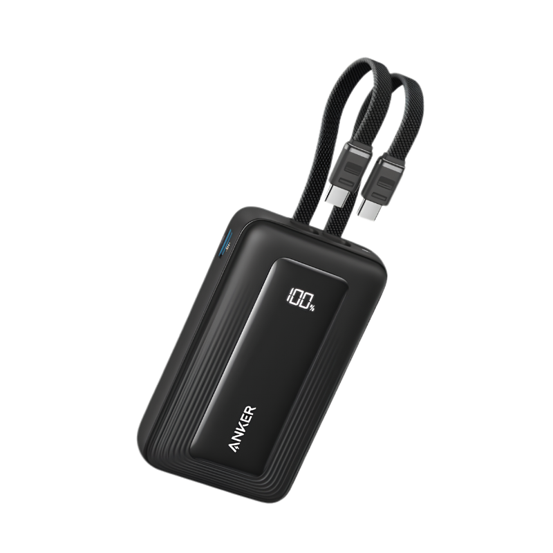 Anker Zolo Power Bank (10K, 35W, Built-In Dual USB-C Cables)