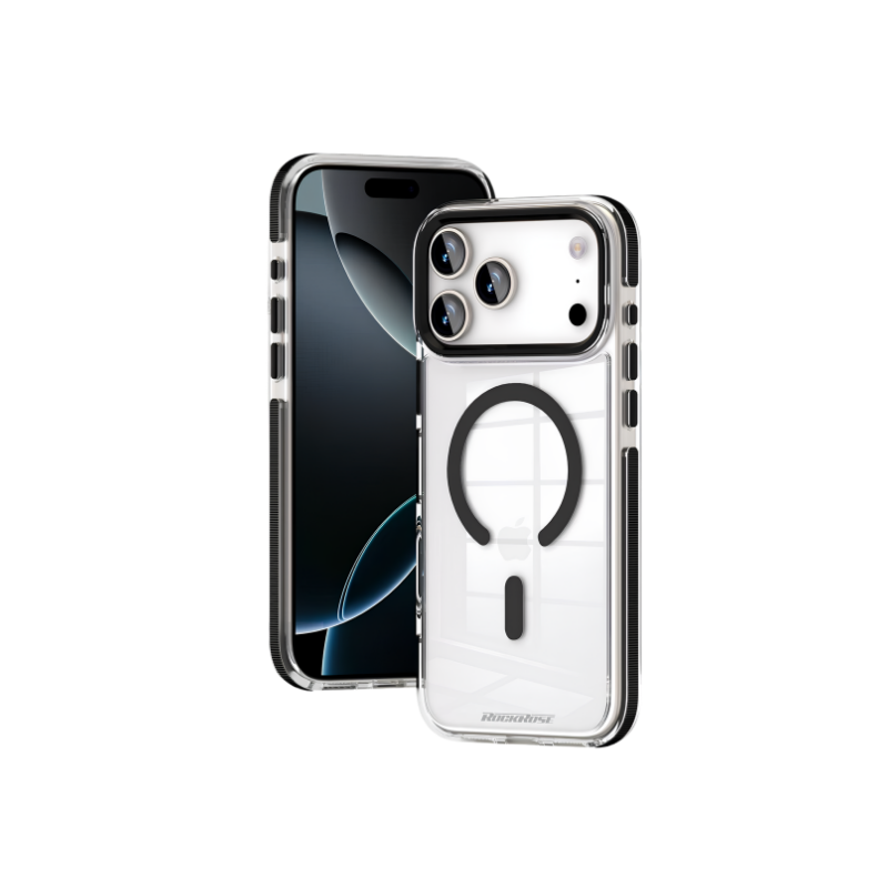 Rockrose iPhone 17 Pro Max Premium German Bayer TPU with Clear PC Back Case