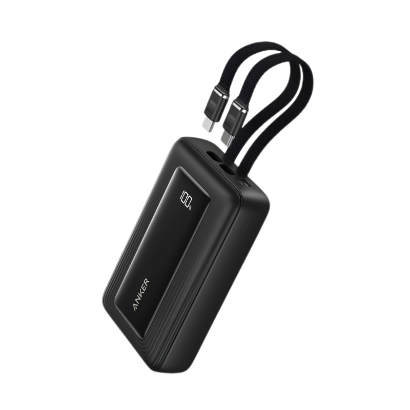 Anker Zolo Power Bank (10K, 35W, Built-In Dual USB-C Cables)