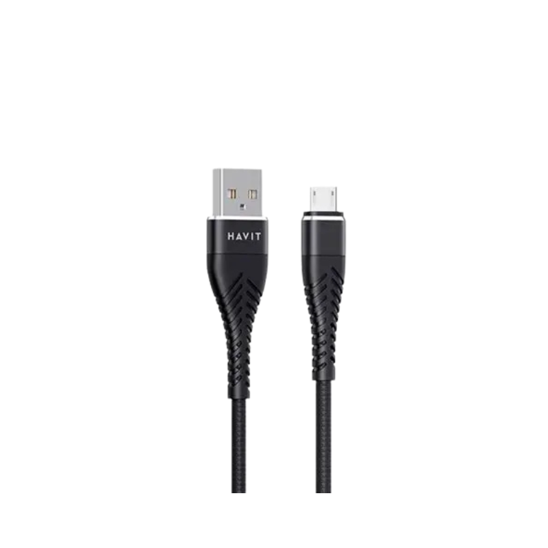 Havit CB706 Micro Alluminium Braided Cable 1m Black