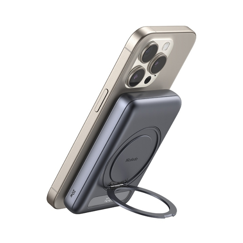 Mcdodo 20W Magnetic Metal Power Bank, 10000mAh Battery, 360-degree Rotating Battery Holder