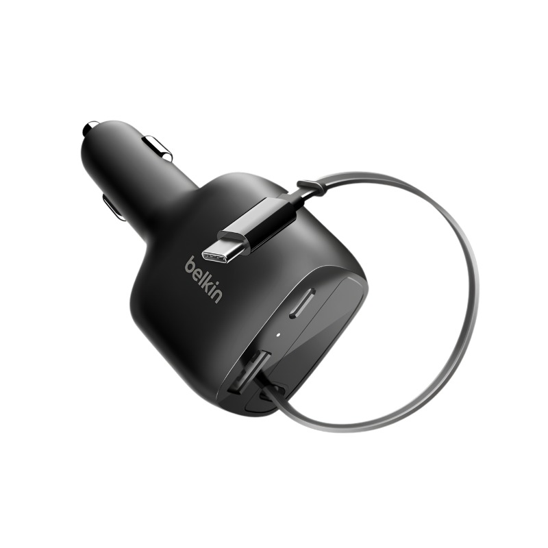 BoostCharge Retractable Car Charger 75W