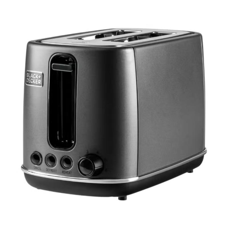 Black & Decker 1050W Stainless Steel Toaster for 2 Slices