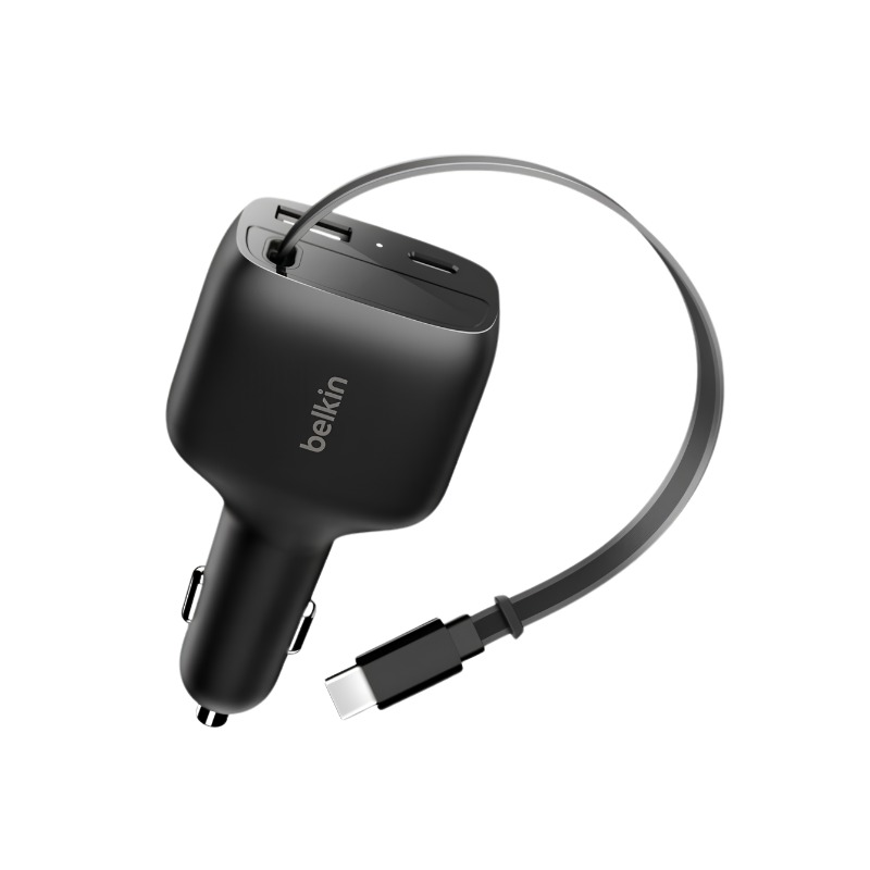 BoostCharge Retractable Car Charger 75W