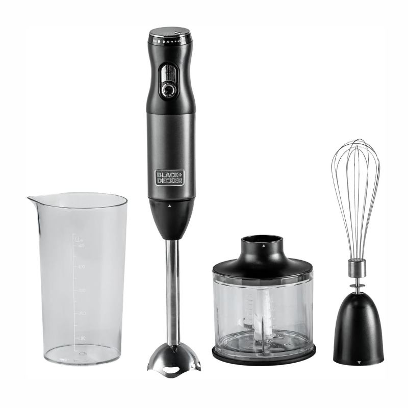 Black+Decker SSHB625-B5 3-in-1 Hand Blender  – 600W – Stainless Steel Series