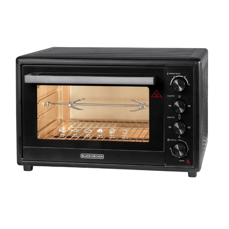 Black+Decker 100L Double Glass Toaster Oven with Rotisserie – 2800W