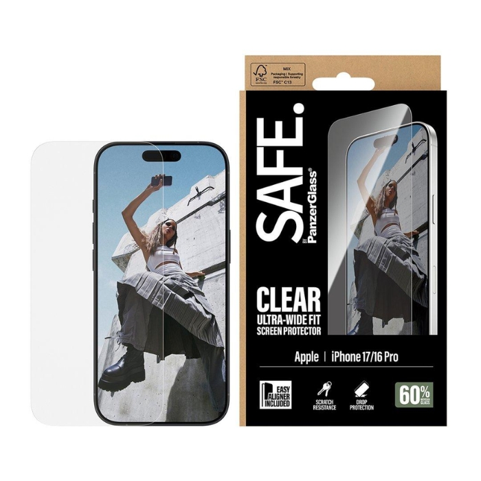 PanzerGlass Transparent Tempered Glass Screen Protector Sticker for iPhone 17